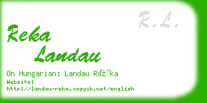 reka landau business card
